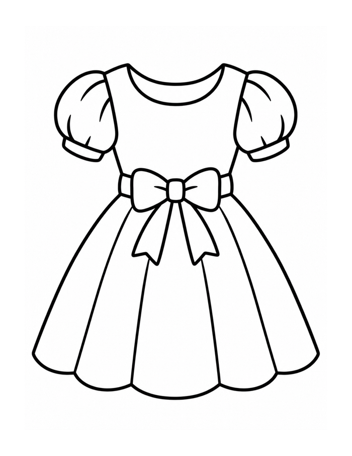 Sunday Dress Coloring Page coloring page