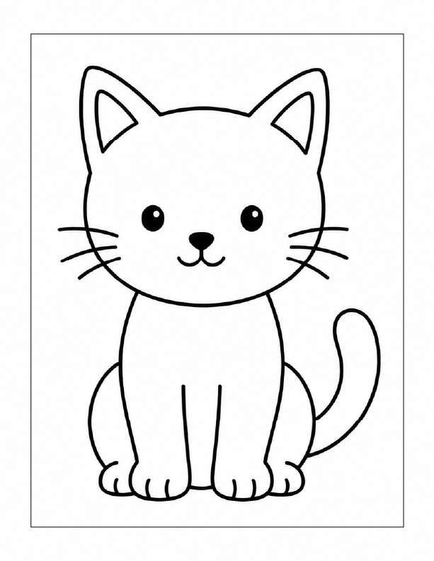 Free printable cat coloring page