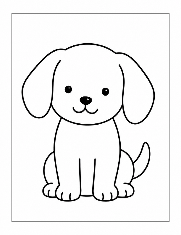 Free printable puppy dog coloring page
