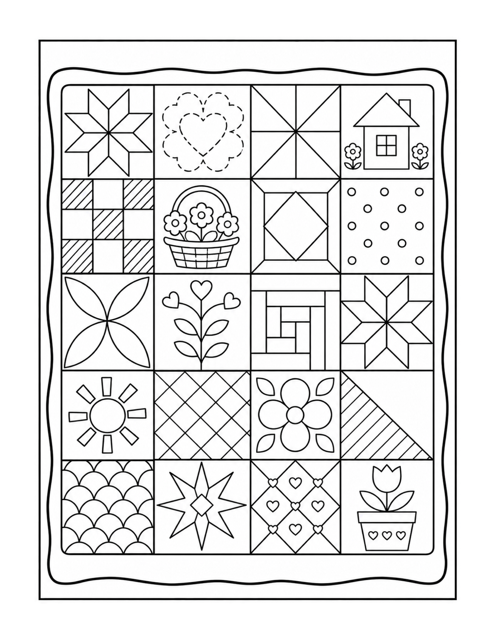 Free printable pattern coloring pages